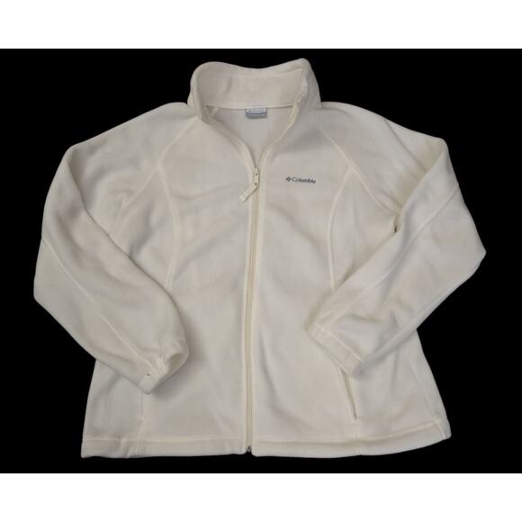 Columbia Sportswear Company RN 69724 Women's Zip Up Ivory Fleece Jacket Size 1X - Picture 1 of 1